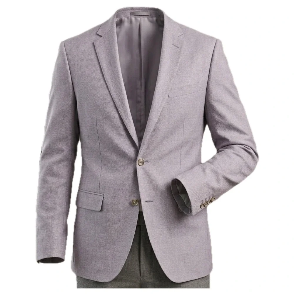 Banana Republic Blazer Men 44L Gray  Marzotto Italian Fabric Sport Coat